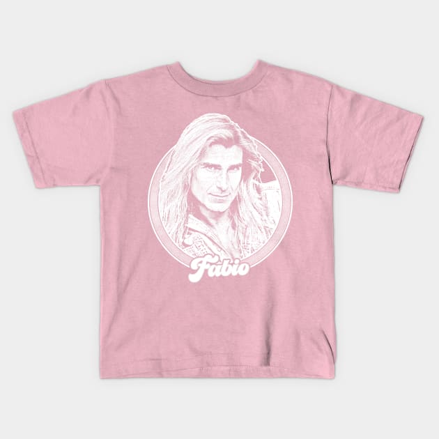 Fabio Lanzoni / Retro Style Fan Design Kids T-Shirt by DankFutura